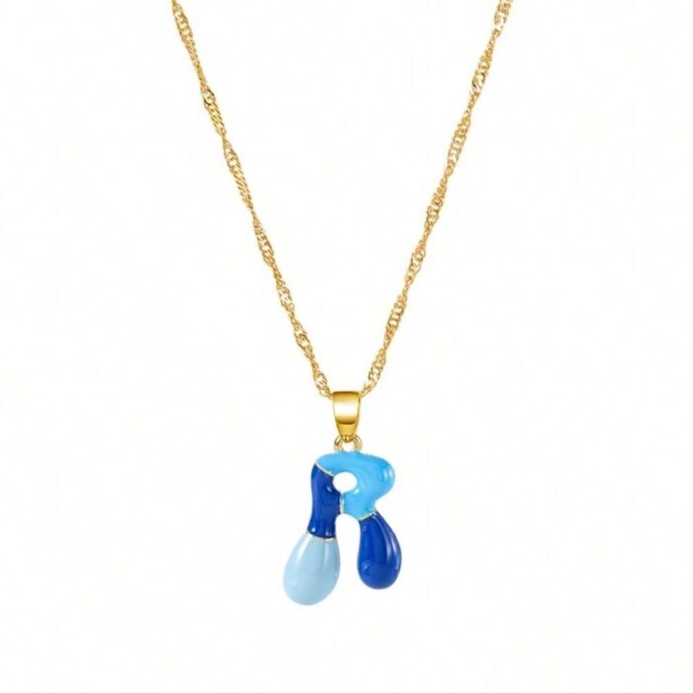 bohemian letter R necklace A625